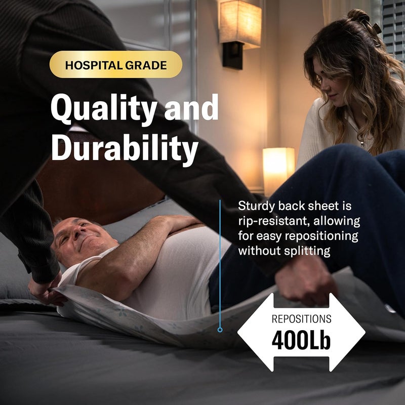 Stack Man Chucks® MAX Hospital Bed Pads Disposable Adult 30 x 36 Breathable Incontinence Pads - XX-Large Pee Pads for Adults - Heavy Duty 10X Absorbency Underpads - 400 Lbs. Patient Repositioning [26 Count] - Image 4